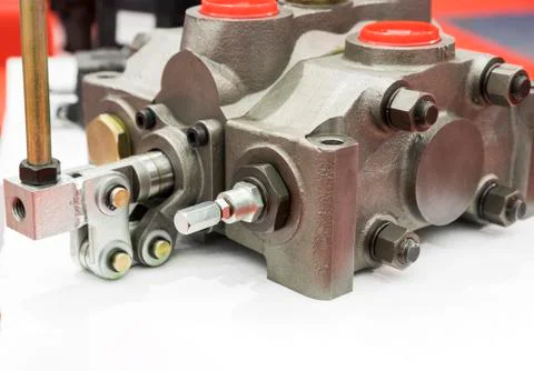 Hydraulic Control valve unit for evaculator Stock Photos