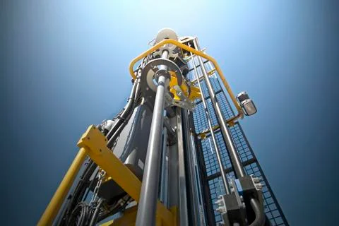 Hydraulic crawler drill Stock Photos