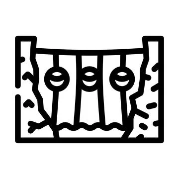 Hydraulic dam line icon vector illustration Illustrazione stock