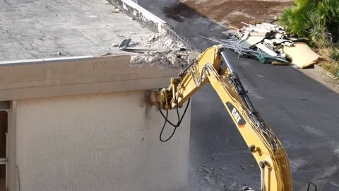 Hydraulic demolition hammer at work1 Stock-Footage 137494608