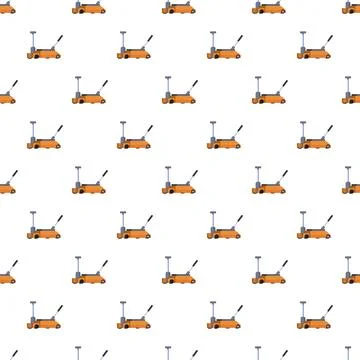 Hydraulic floor jacks creating a seamless pattern Illustrazione stock