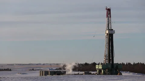 Hydraulic Fracturing Site (Fracking) Stock Footage 24653148