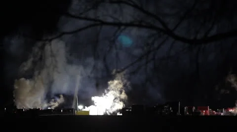 Hydraulic Fracturing Site (Fracking) Video stock 24653305