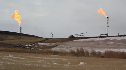 Hydraulic Fracturing Site (Fracking) Stock Footage 24653646