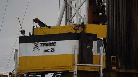 Hydraulic Fracturing Site (Fracking) Video stock 24653678