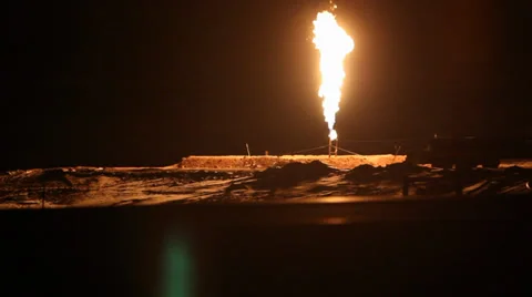 Hydraulic Fracturing Site (Fracking) Video stock 33723019