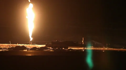 Hydraulic Fracturing Site (Fracking) Video stock 33723051