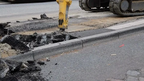 Hydraulic hammer Stock Footage 94088840