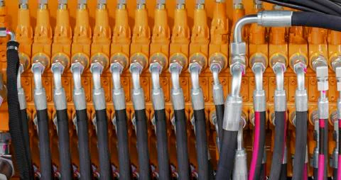 Hydraulic Hoses Stock Photos
