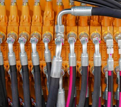 Hydraulic Hoses Stock Photos