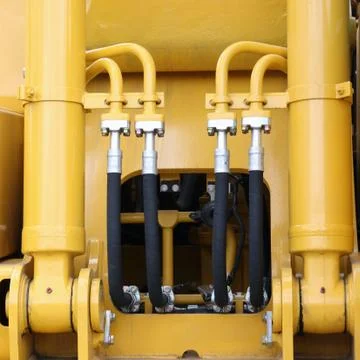 Hydraulic hoses Stock Photos