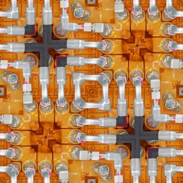 Hydraulic Hoses Texture Stock Photos