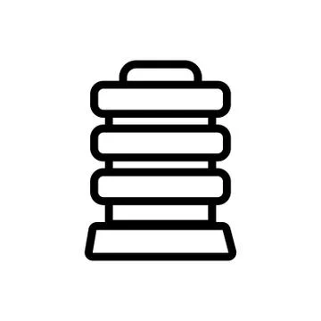 Hydraulic jack icon vector. Isolated contour symbol illustration Illustrazione stock