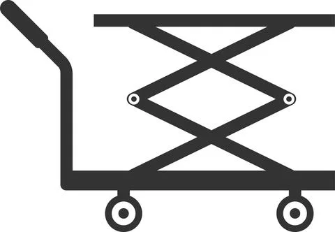 Hydraulic lifting table icon. Stock Illustration