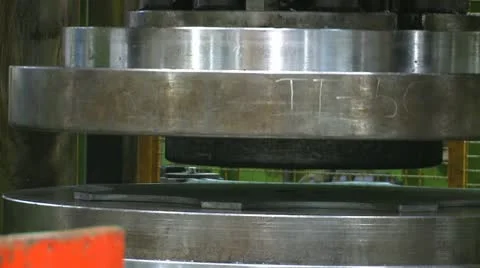Hydraulic press Stock Footage 22108178