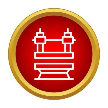 Hydraulic press machine industrial tool icon Ilustração Stock