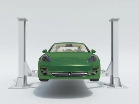 Hydraulic ramp Stock Illustration