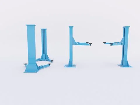 Hydraulic ramp Stock Illustration