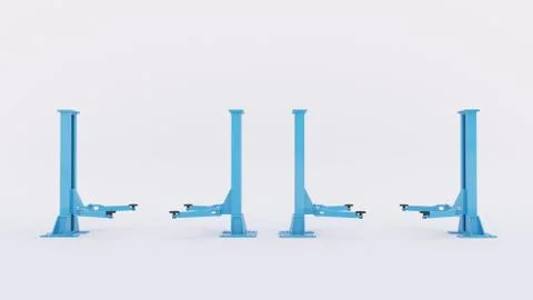 Hydraulic ramp Stock Illustration