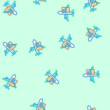 Hydraulic systems aircraft vector seamless pattern 스톡 일러스트