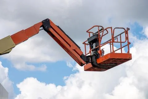 Hydraulic telescopic platform Stock Photos