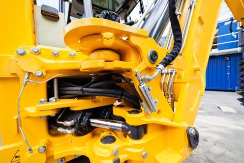 Hydraulic of tractor Stock Photos