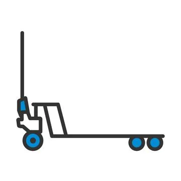 Hydraulic Trolley Jack Icon 스톡 일러스트