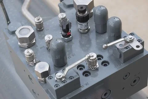 Hydraulics in engineering Stock Photos