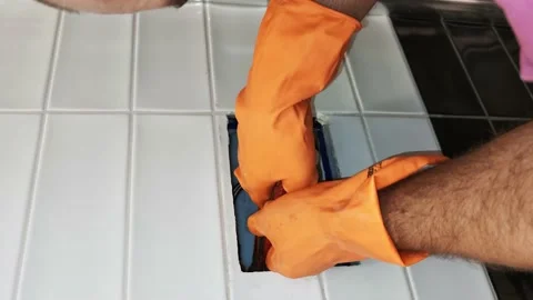 The hydraulics repairs the drain tank. vertical video Stock Footage 168170764