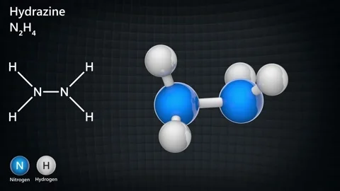 Hydrazine. N2H4. Seamless loop. Stock Footage 154230797