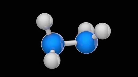 Hydrazine. N2H4. Seamless loop. RGB + Alpha (Transparent) channel Stock Footage 154230809