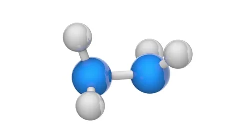 Hydrazine. N2H4. Seamless loop. White background Video stock 154230801