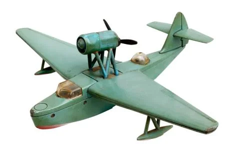 Hydro aeroplane old scale model Stock Photos