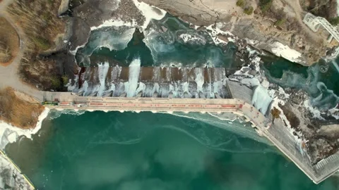 Hydro Dam Stock Footage 300998814