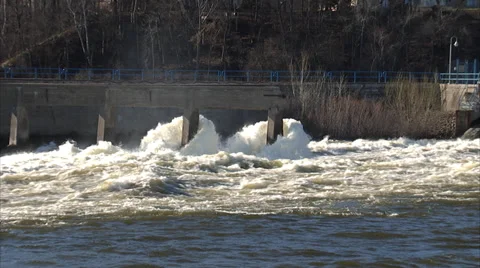 Hydro Dam Fox River Two Pillar MWS 動画素材 37848796
