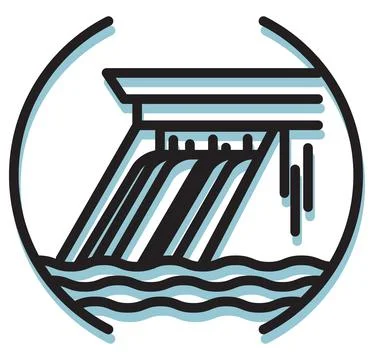Hydro Dam Project - Icon Stock Illustration