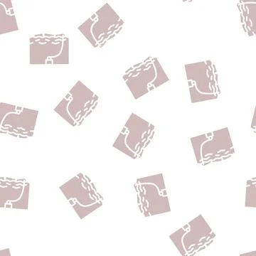 Hydro electric generator glyph vector seamless pattern イラスト素材
