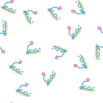 Hydro electric generator vector seamless pattern Stock Illustration