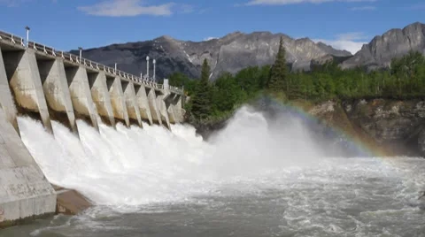 Hydro electric power dam Stock Footage