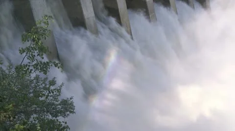 Hydro Electric Power Dam Stock Footage
