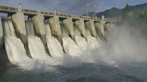 Hydro Electric Power Dam Stock Footage