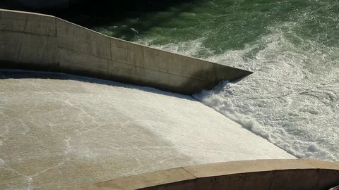 Hydro Electric Power Dam Stock Footage 105911295