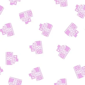 Hydro generator glyph vector seamless pattern イラスト素材