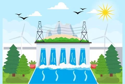 Hydro Power Concept Illustration Stock Illustration