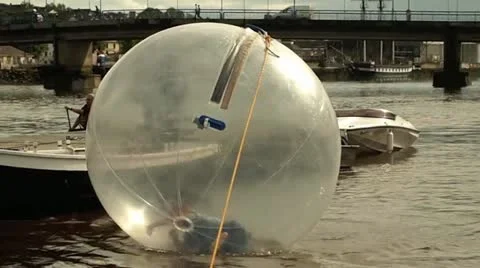 Hydro zorb water walker Video stock 12518441