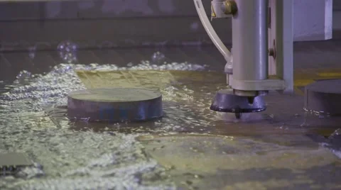 Hydroabrasive metallwork drilling machine 库存影片 55014117