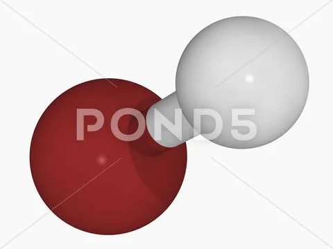 Hydrobromic acid molecule Stock Illustration