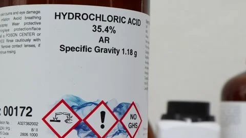 Hydrochloric acid Stock Footage 162598345