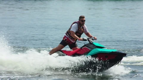 Hydrocycle on the water Video stock 94839525