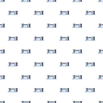 Hydroelectric dam generating clean energy flat seamless pattern 스톡 일러스트